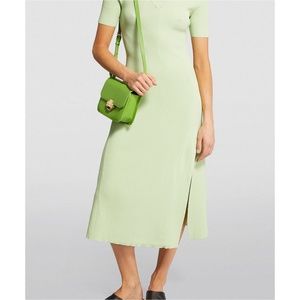 MAJE - Tie Back Midi Dress | Soft Green | Size: 42 | NWT / NEW